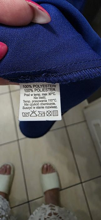 Kobaltowa sukienka roz 42 +cekinowa torebka kopertowa