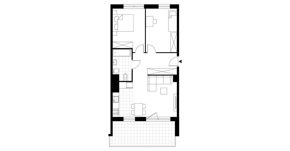 3-pokojowe mieszkanie 56 m² + taras Bez Pośredników - Widok 4
