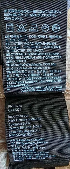 H&M premium 100%Lniane spodnie uniseks M/XXL
