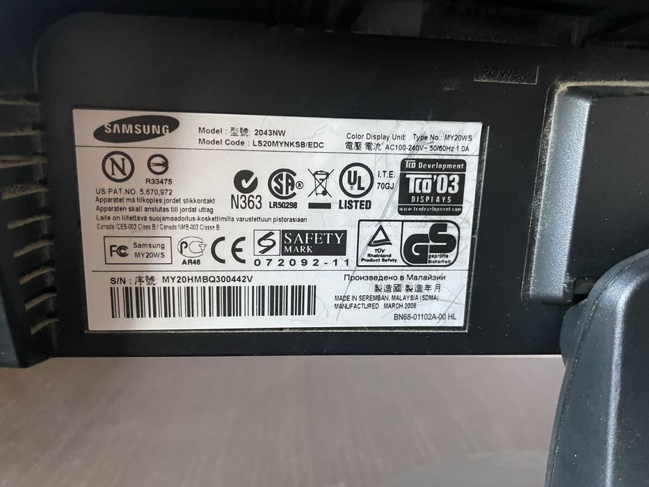 Монітор Samsung 19 дюймів