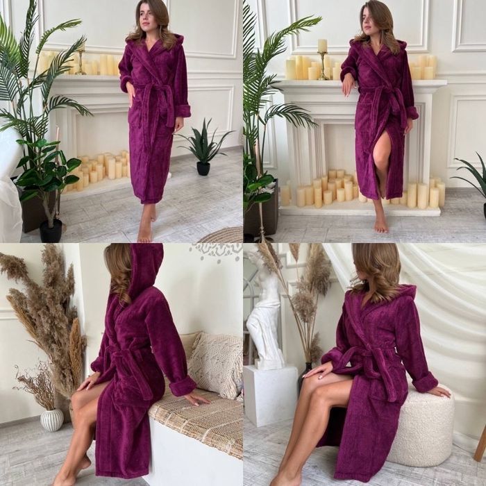 Жіночий махровий халат, теплий,ніжний халат, женский халат домашний