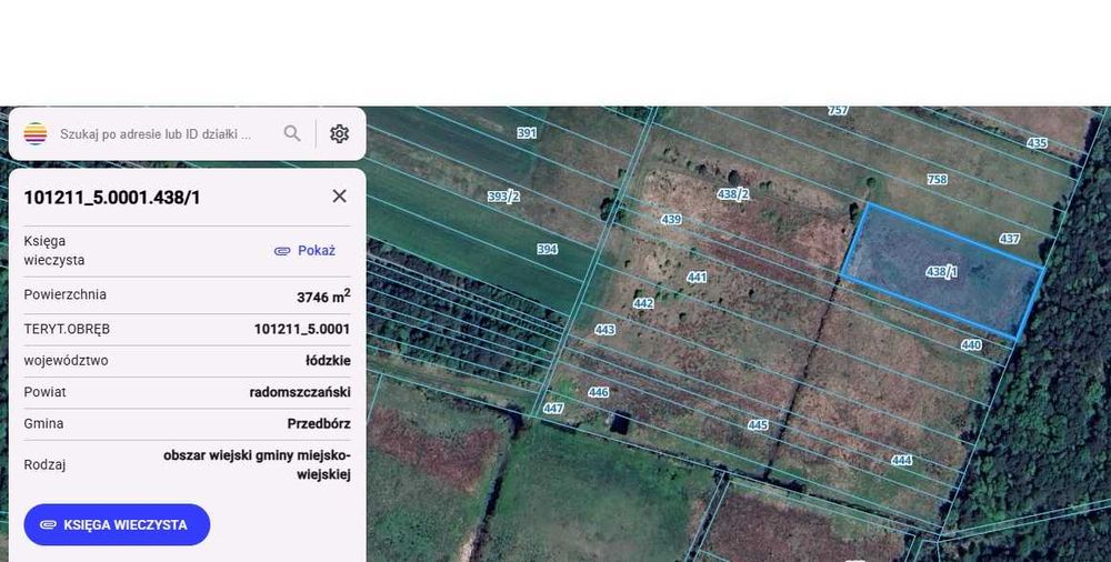 Działka , działki , Borowa , Przedbórz