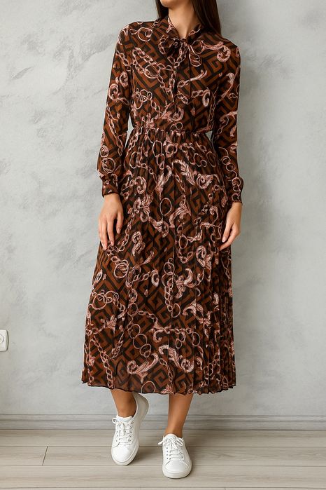 Plisowana sukienka 38 butik elegancka do pracy impreza