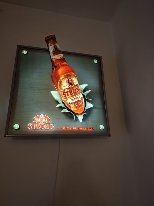 Świecący baner ,reklama piwa