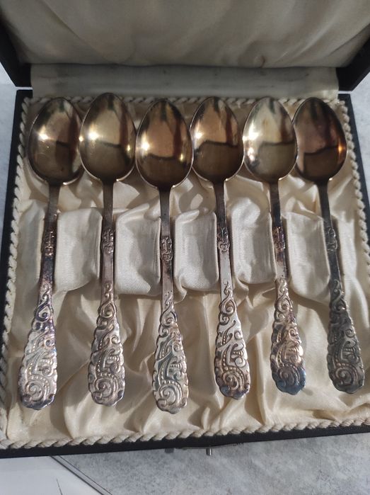 Винтажная кофейная ложка 6 шт. Дания, Emil Osnes 1930 г