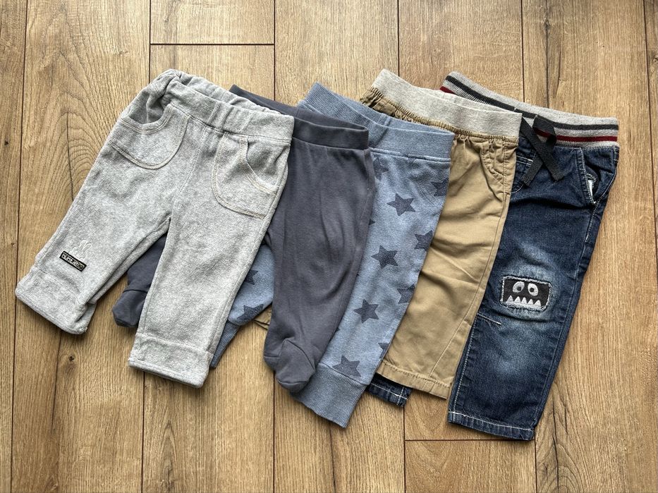 Spodnie dla chłopca 3-6 miesięcy. 62 68 74 cm