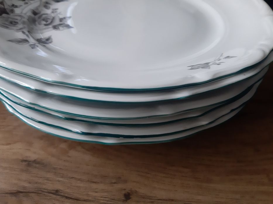 Zestaw 6 talerzy porcelanowych płytkich