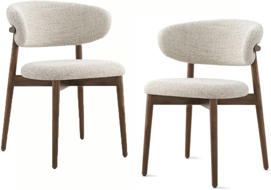 Krzesła kuchenne nordyckie 2 szt – tapicerowane, drewno jesionowe