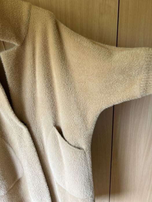 Karmelowy płaszcz Alpaka