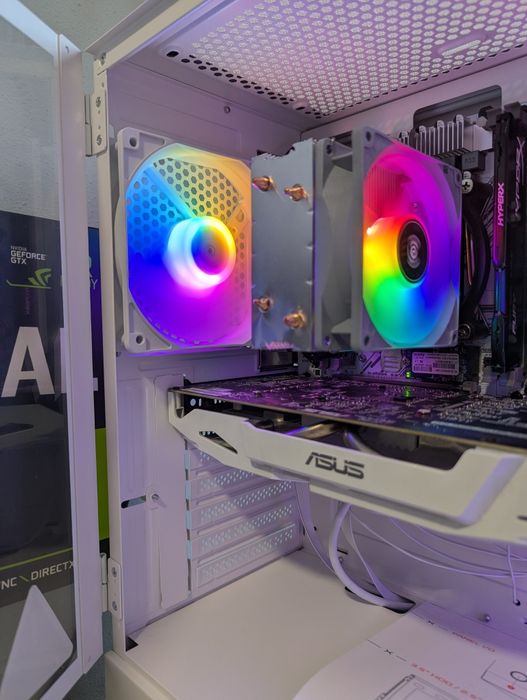 ‼️(Nowy) Biały Komputer Gamingowy RGB /jak i9/24 x 3,2GHz/32GB RAM/GTX