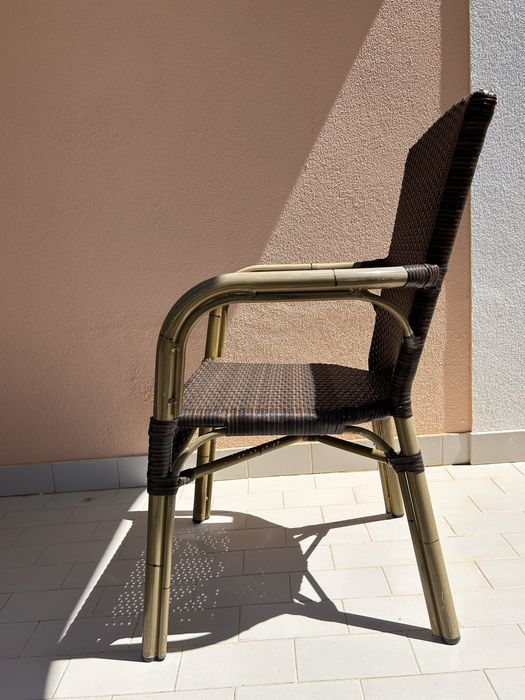 4 cadeiras de exterior em rattan – 2 cores