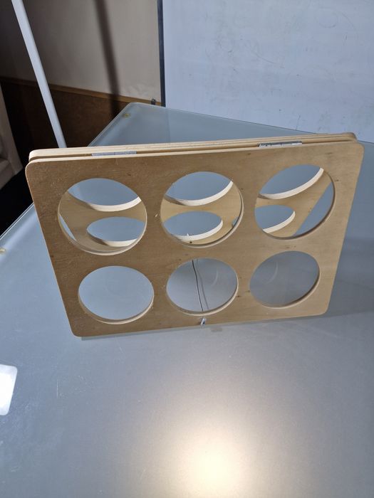 Ikea Drewniany Stojak na Wino 6 Butelek