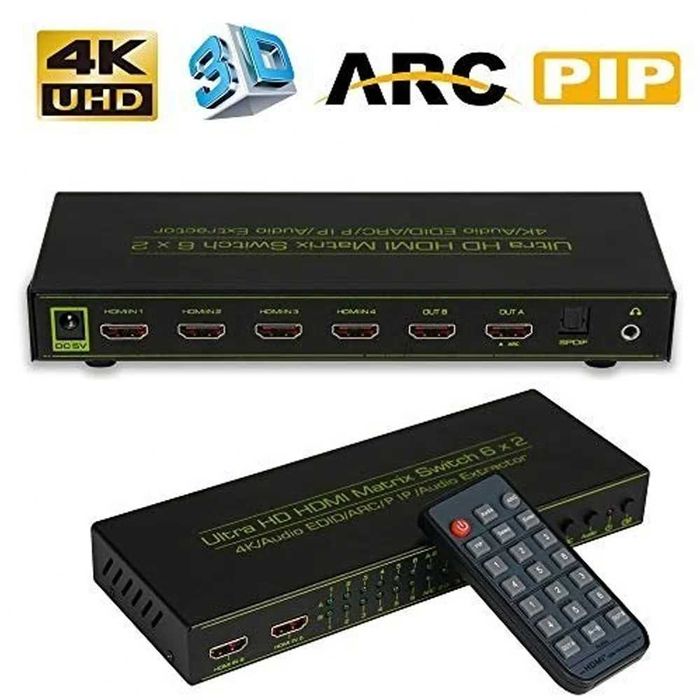 6x2 Hdmi Matrix Switch splitter 6:2 THT-HSS6*2