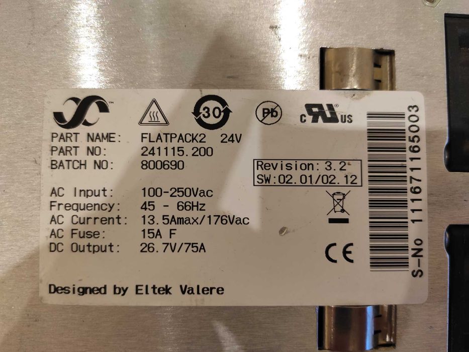Блок живлення Eltek Flatpack2 24V (26,7 75A 2000w) /для зарядки 24 АКБ