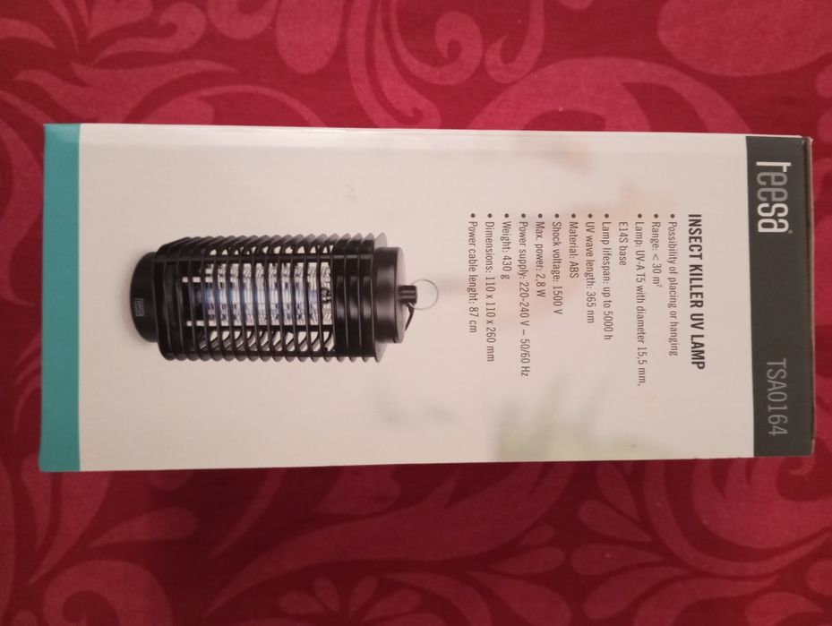 Mosquiteiro elétrico com lâmpada UV Teesa