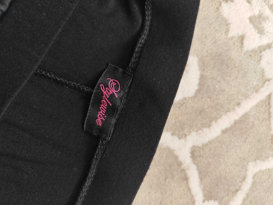 Czarne legginsy z wysokim stanem z wiązaniami Stylewise
