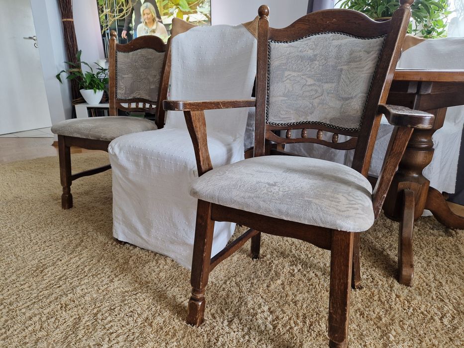 Krzesła holenderskie dębowe 6 szt.