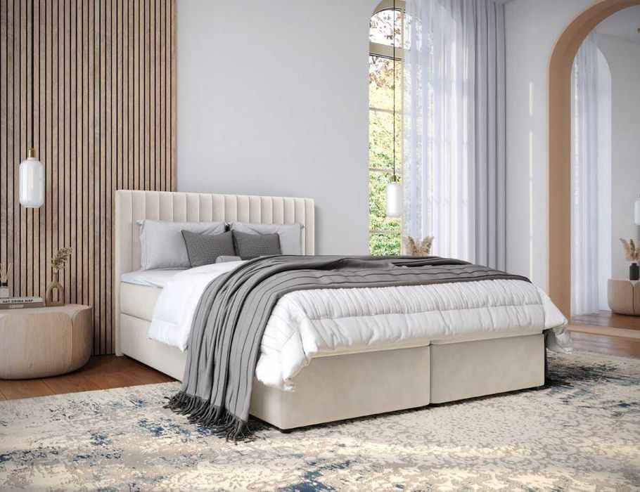 Łóżko kontynentalne Milo 120x200 / 140x200 / 160x200 / 180x200 cm