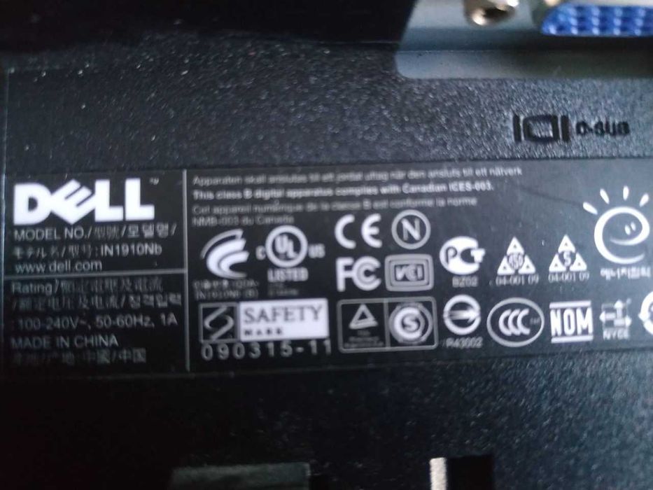 Монітор DELL 19 дюймів IN1910Nb + VGA кабель в подарунок