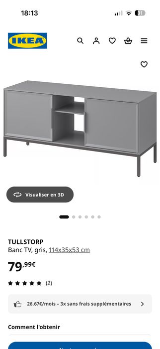 Móvel de TV aparador TULLSTORP como novo