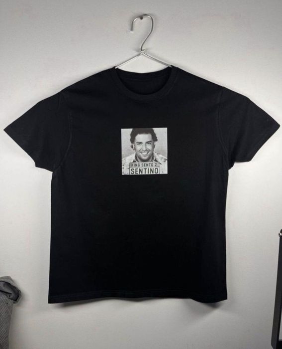 Koszulka - King Sentino Rap T-shirt Tee Escobar Tatuażyk Koncertowa Unisex (Rozmiar M)