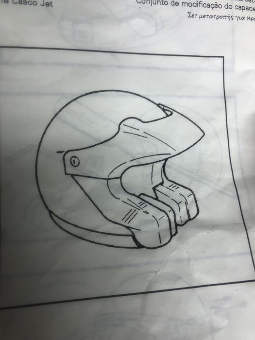 Pala NOS para capacete BMW System 3 “schuberth” MX, Enduro
