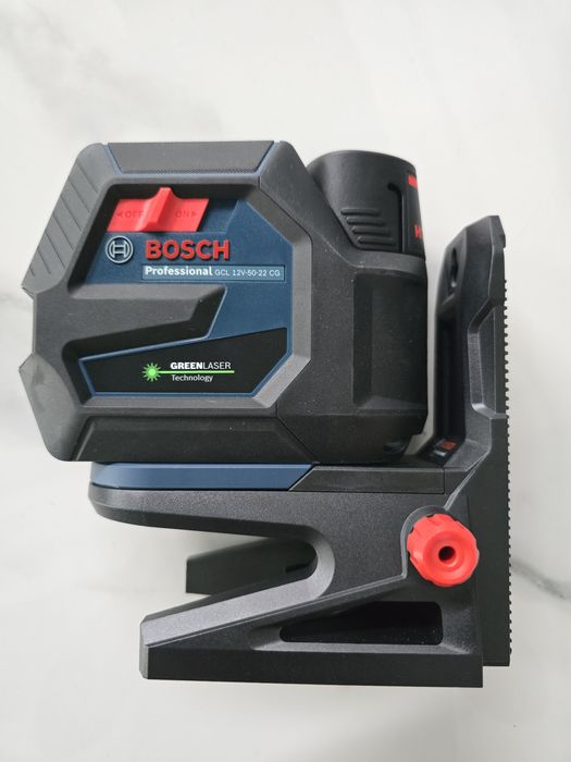 Bosch GCL 12V-50-22 CG laser krzyżowy, bateria, uchwyt obrotowy NOWY