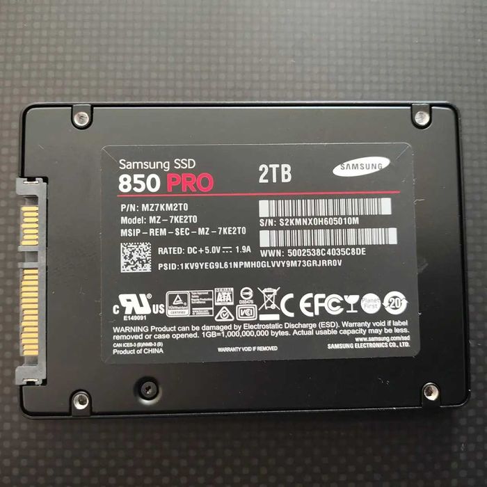 SSD диск Samsung 850 PRO 2TB SATAIII 2.5"(модель MZ-7KE2T0)