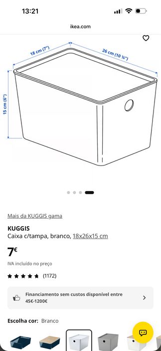 Caixa arrumacao Ikea Kuggis