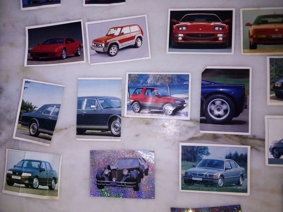 Conjunto de 25 Cromos Super Auto Antigos