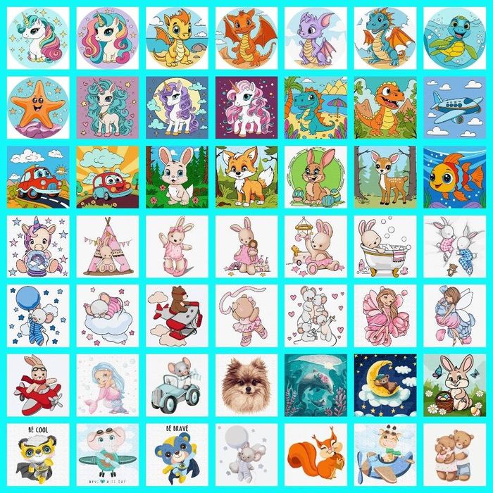 Картины по номерам Детские холсты