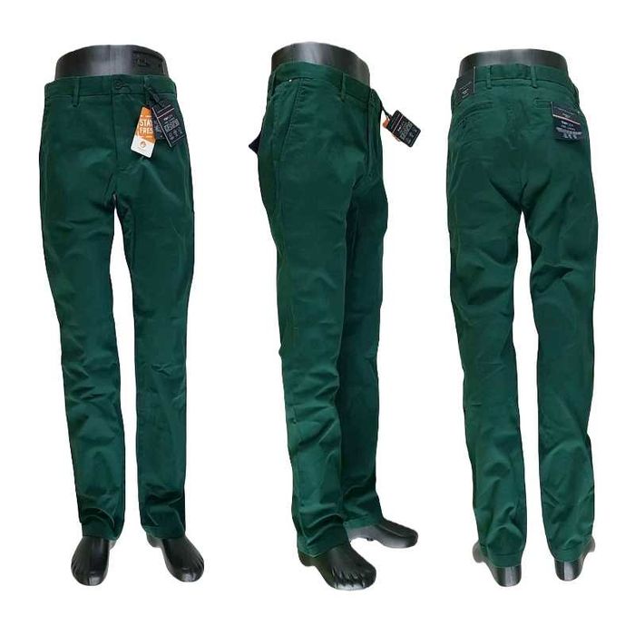 Męskie spodnie Tommy Hilfiger Denton Chino zielone nowe oryg. -W32/L34