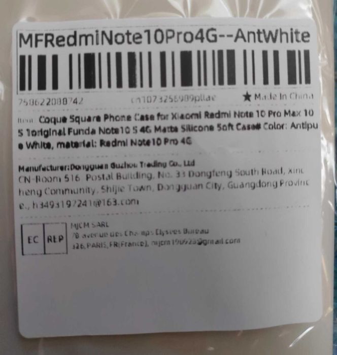 Capa proteção - RedmiNote 10Pro4G