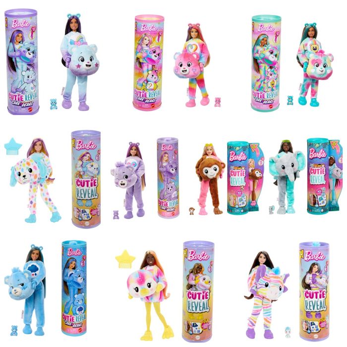 Лялька barbie cutie reveal барбі кюті рівіл зебра ведмедик слон мавпа