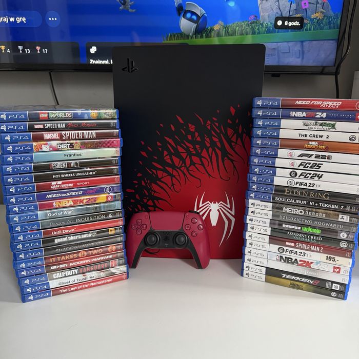 Konsola PlayStation 5 Ps5 Limitowana Spider-Man SpiderMan Zestaw Dualsense Gry
