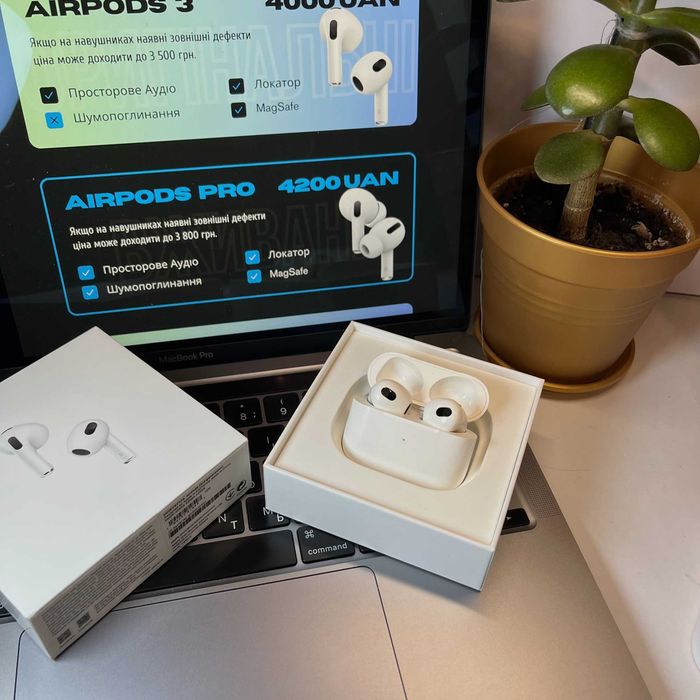 Магазин. Правий, Лівий навушник Apple AirPods 3.