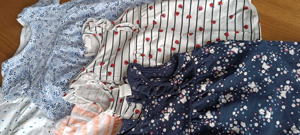Sukienki letnie dla dziewczynki 3-6 mięs 62-68 h&m f&f