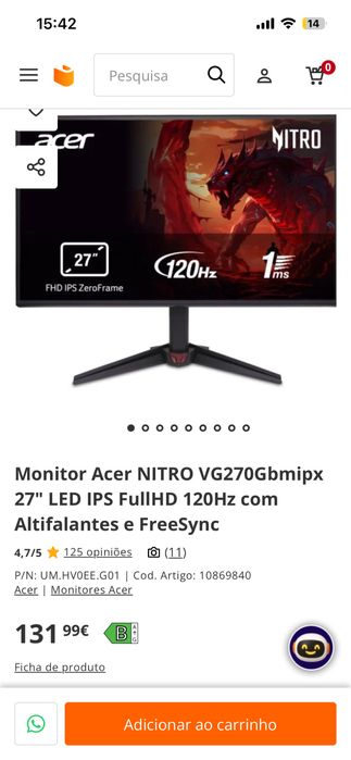 Playstation 5 c/ comando vermelho + phones + monitor + cadeira gamming