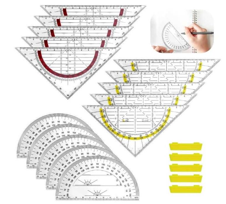 Zestaw 15 ekierek, kątomierzy LPAMABA
