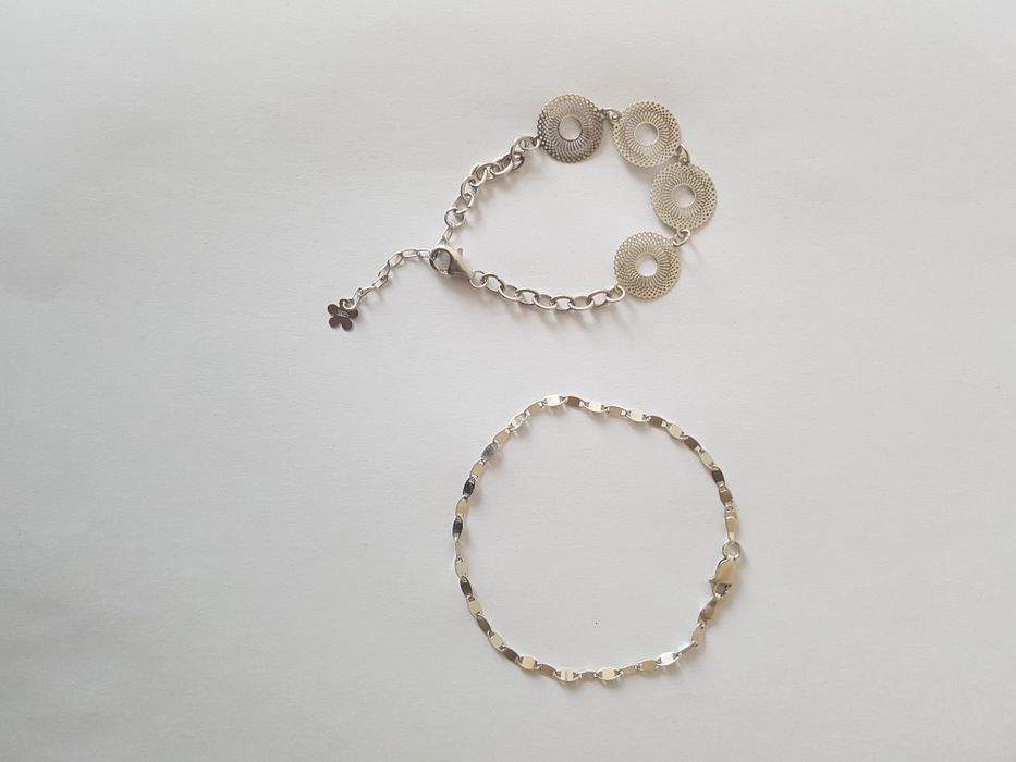 Bransoletka srebrna 2 szt.