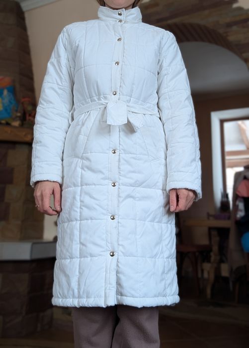 Стьобане демісезонне пальто на кнопках