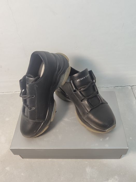 Женские кожаные кроссовки Antonio Biaggi, черные, размер 39