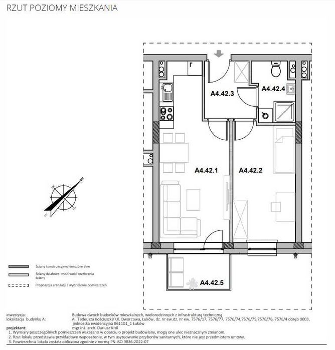 Mieszkanie 2-pokojowe 41,36 m2 | Winda | Balkon