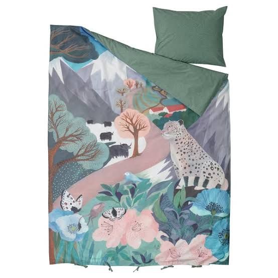 Nowa Pościel Ikea Alptall Himalaje Zwierzęta Las 150x200 50x60