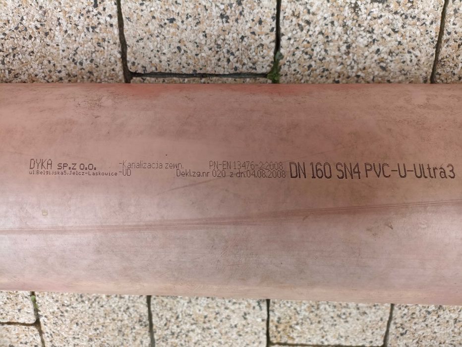 Rura PVC kanalizacyjna DN160 219 cm