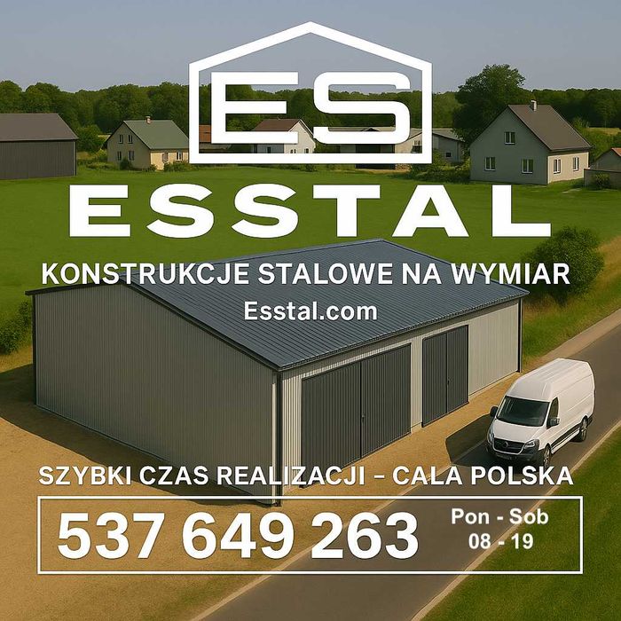 Garaż Blaszany na Samochody | Wiata na Maszyny | Magazyn – ESSTAL*