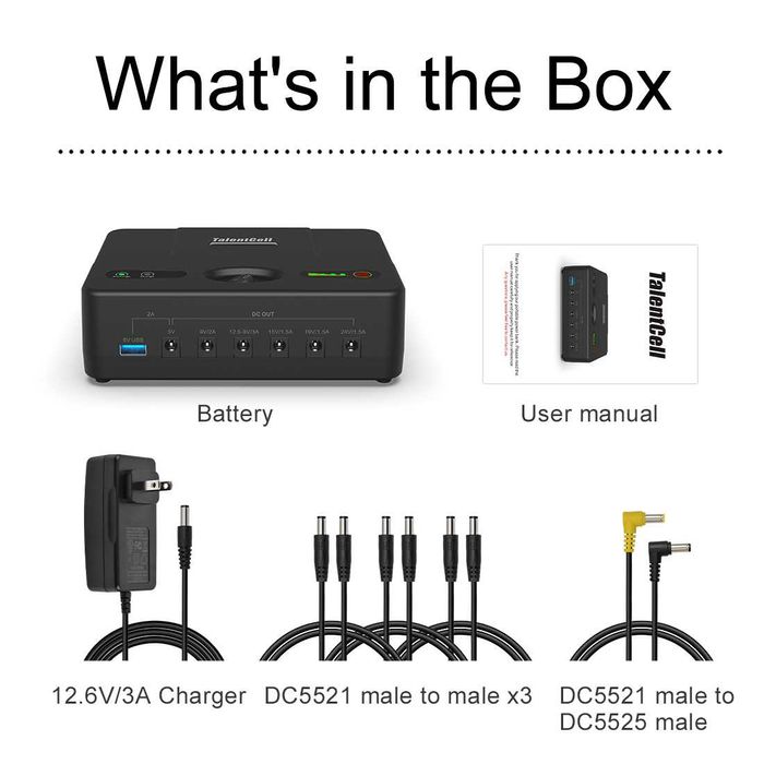 ДБЖ TalentCell Mini UPS 38400/12800mAh для роутера 5/9/12/15/19/24V DC