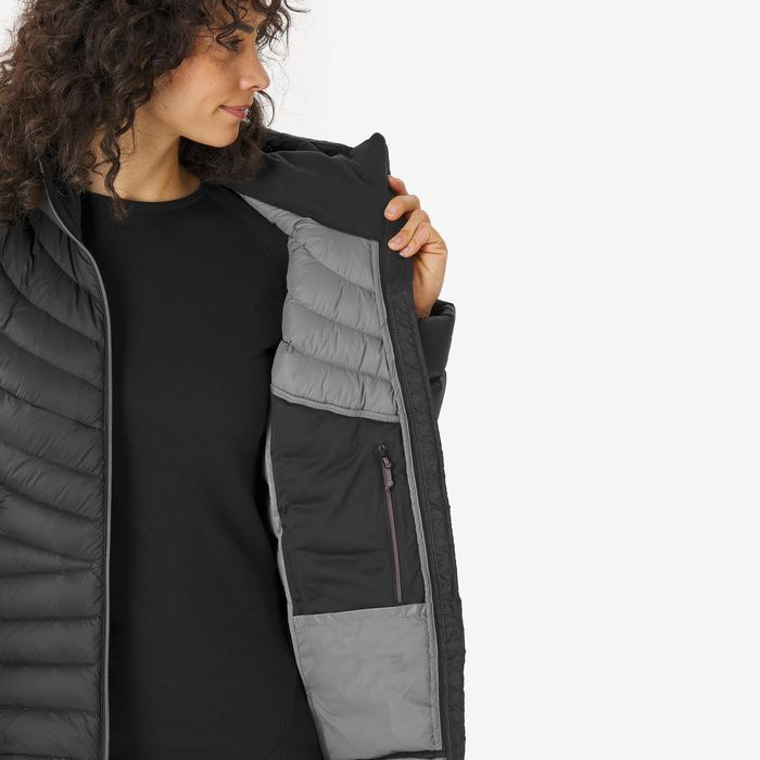 Casaco de penas de Trekking na montanha com capuz MT500 -10°C Mulher