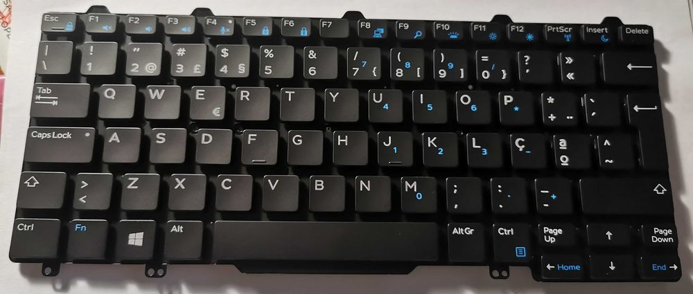Teclado Dell Latitude E5250, E7250 Português, novo e sem backlight