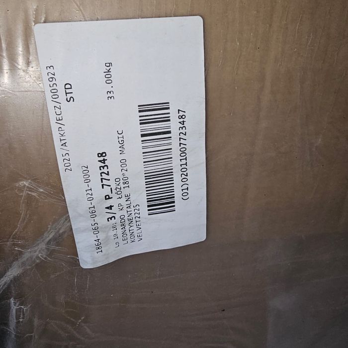 Nowe łóżko kontynentalne zielone Leonardo 180x200